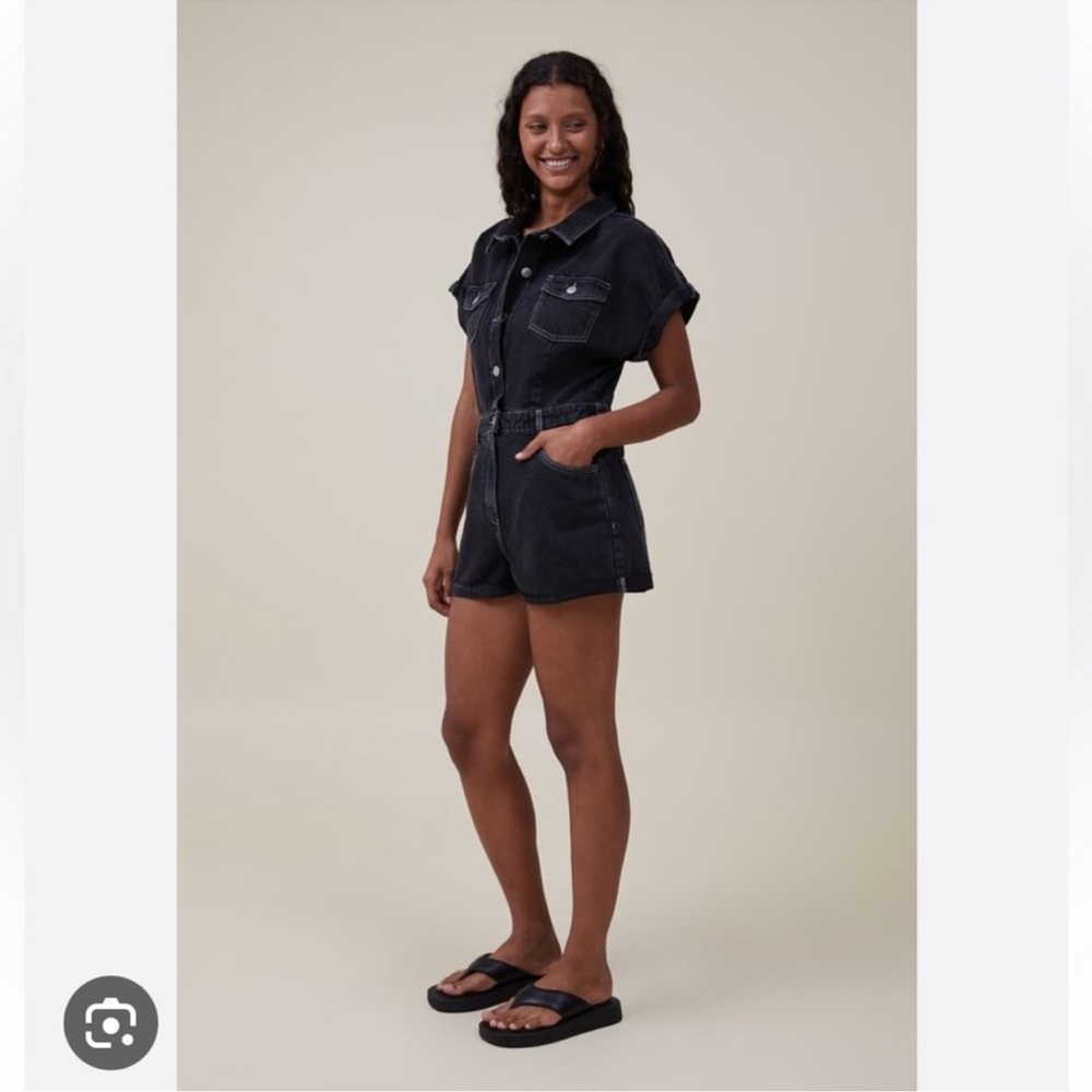 Cotton on Black romper with Defined Waistline